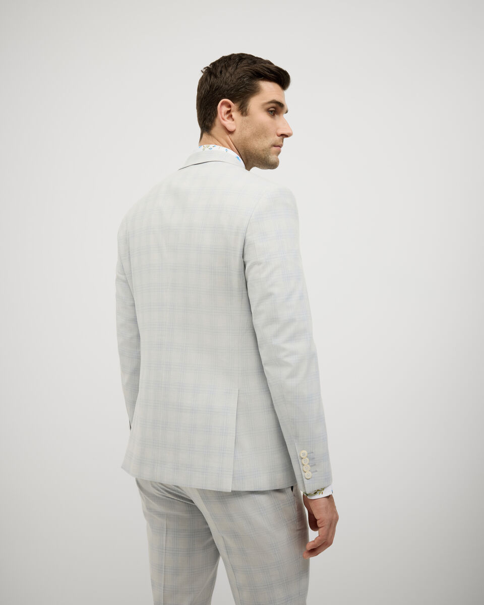 Prince of Wales Check Tailored Jacket, Grey Check, hi-res